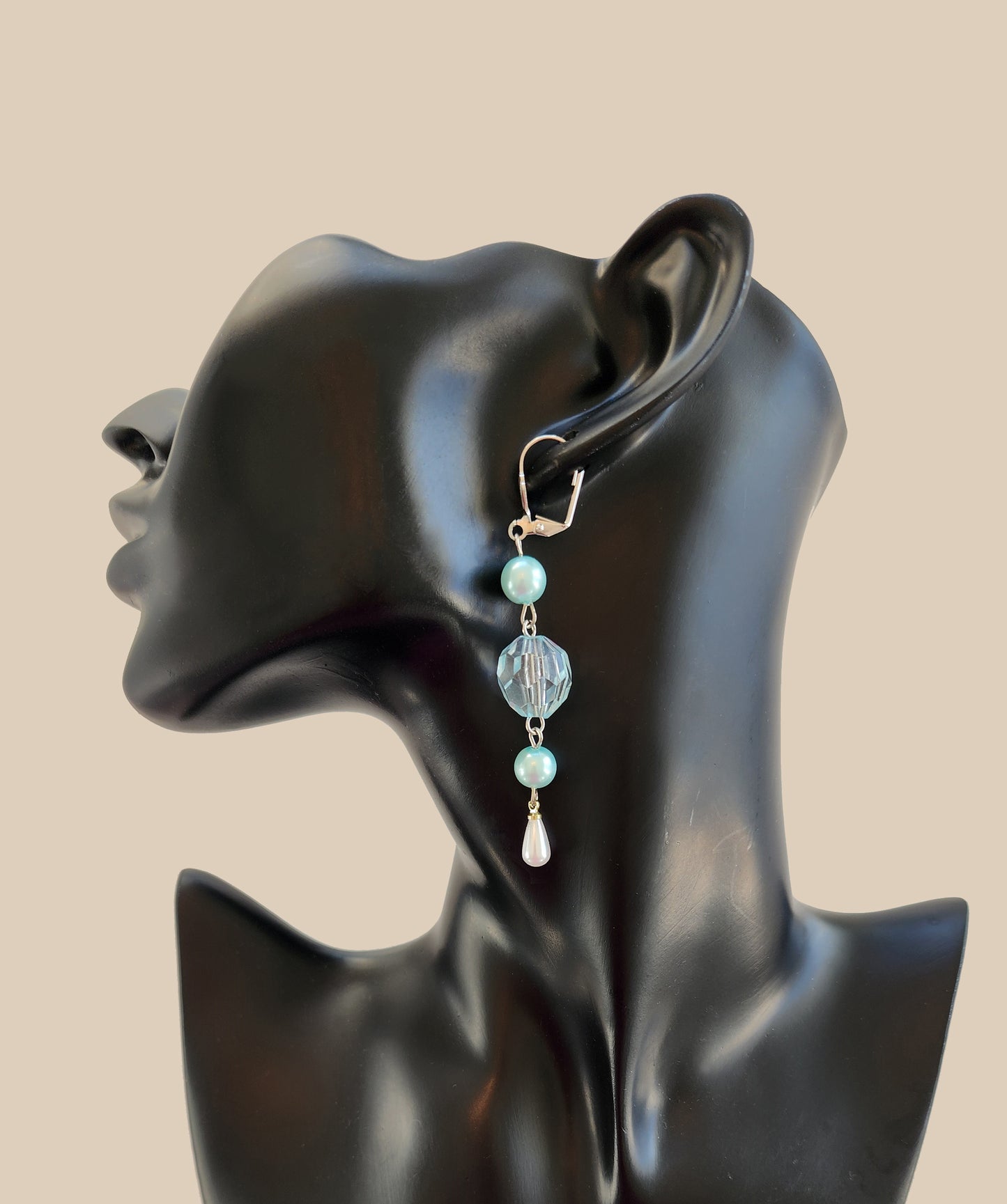 Vintage Blue Crystal Stone Earring