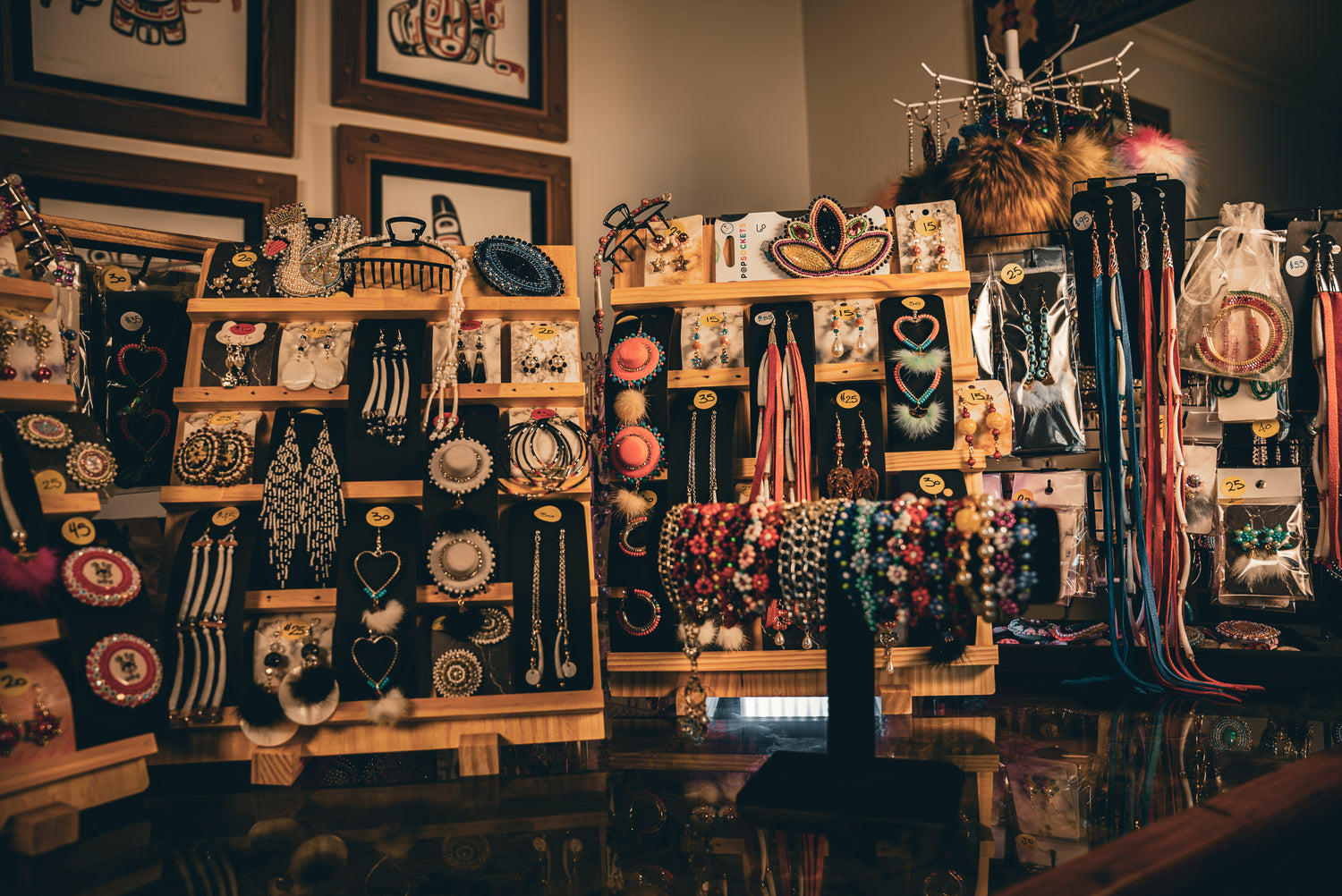 A display of products designed by Gamaats Mosaic