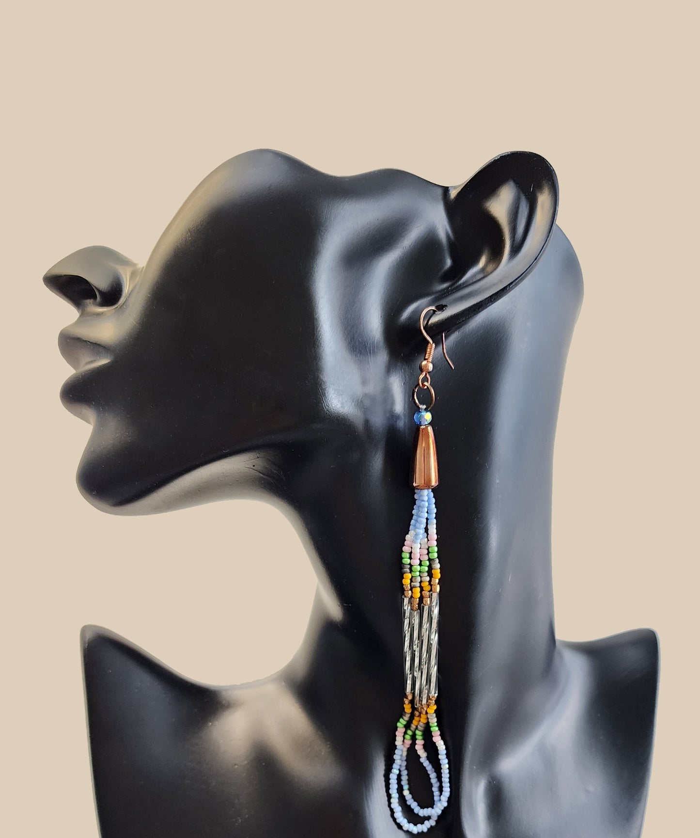 Light Blue Copper Dangle Earring