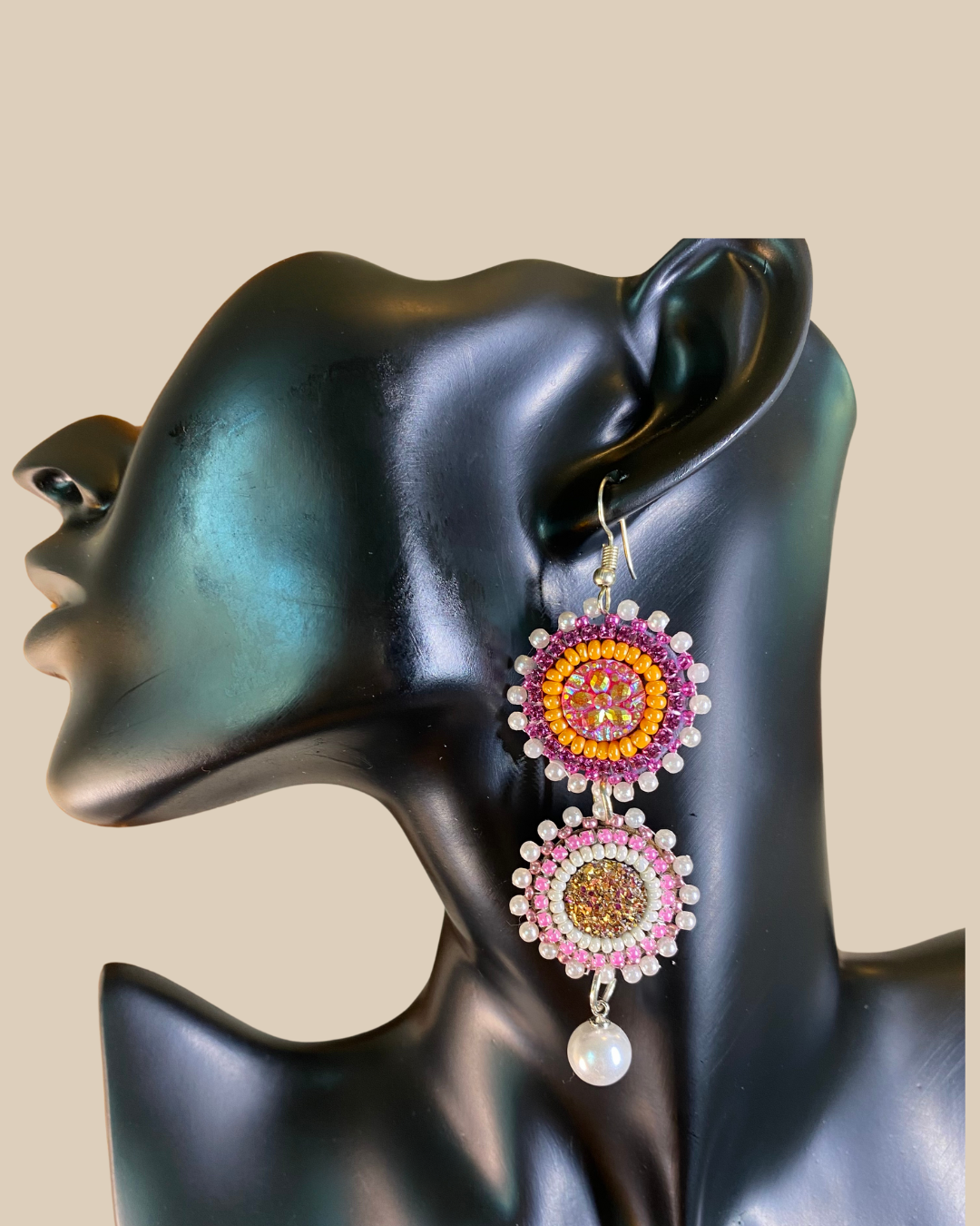 Pink Double Cab Earring