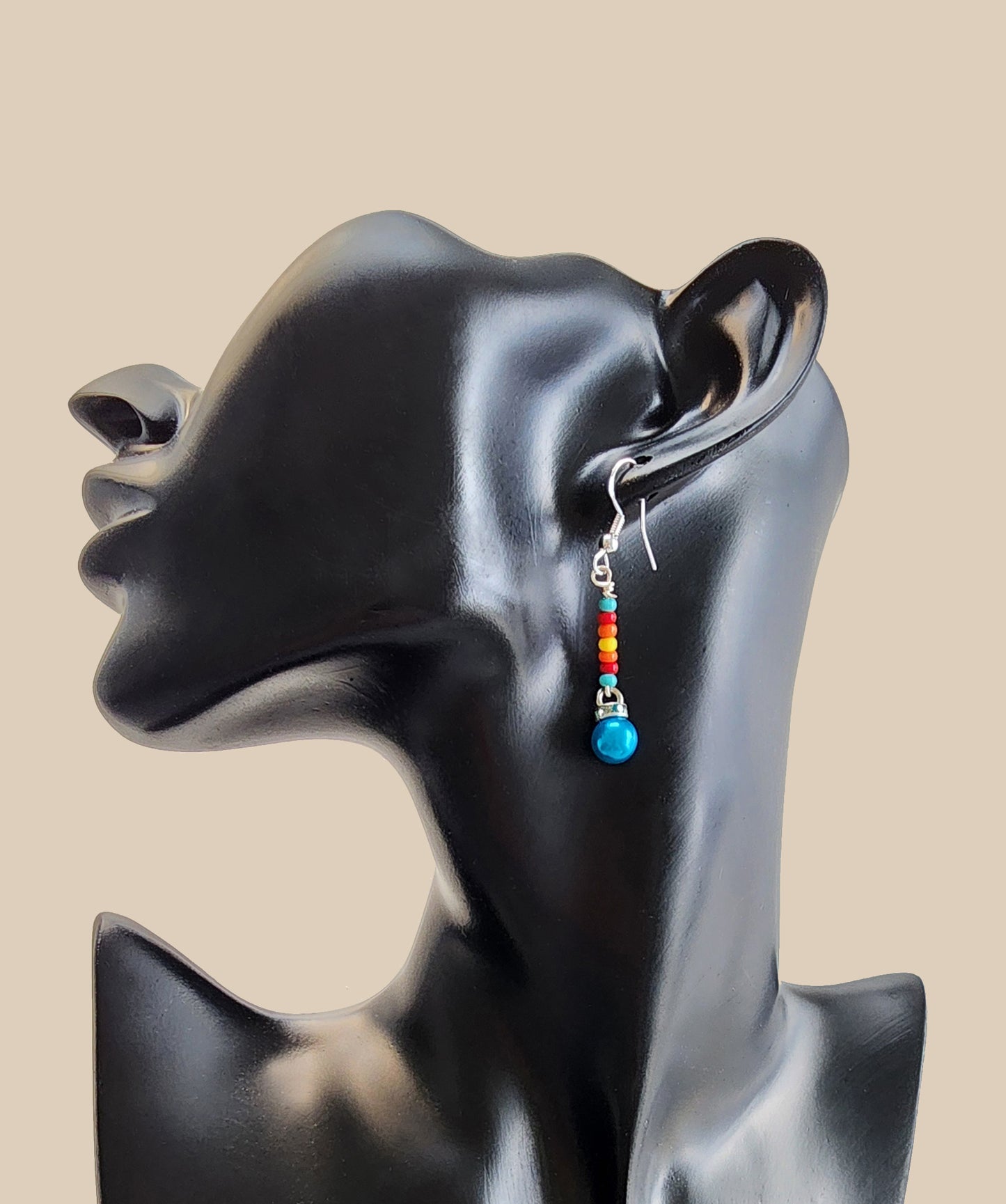 Rainbow Blue Drop Earring