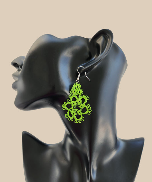 Vintage Green Lace Earring